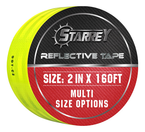 Starrey Dot-c2 - Cinta Reflectante Amarilla Para Exteriores,