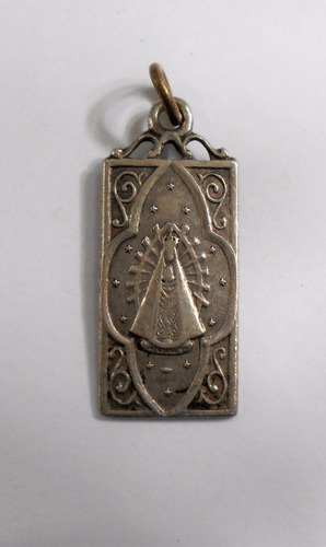 Antigua Medalla Metalica Virgen De Lujan Y Basilica 1935