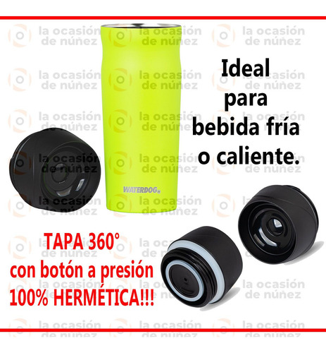 Imagen 3 de 7 de Vaso Termico Waterdog Hermetico Acero Inoxidable 450cc