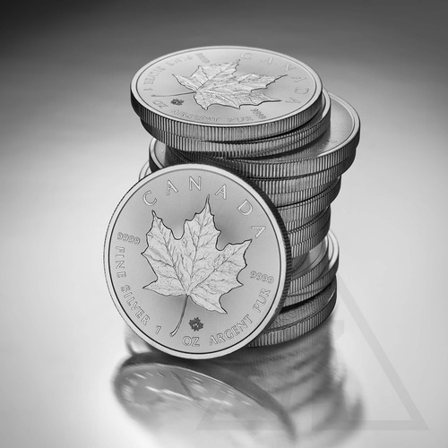 Canada Maple Leaf Hoja Arce Elizabeth Moneda Plata 2023 Onza