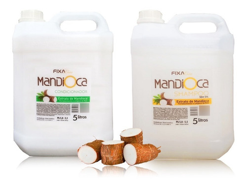 Shampoo Profissional Mandioca + Condicionador Fixa Liss
