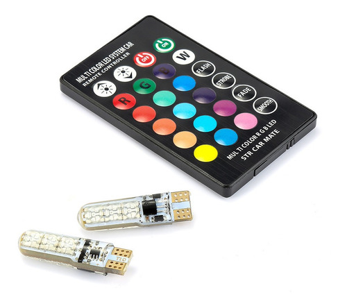 Ampolleta Led Cola De Pez T10 Multicolor Rgb Con Control 