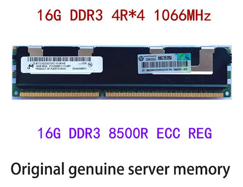 Servidor Ram Ddr3 4rx4 1066 Mhz 8500r Ecc Reg De 16 Gb