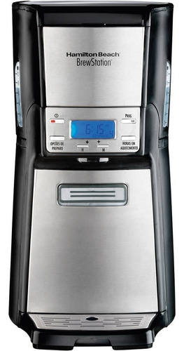 Cafeteira Hamilton Beach BrewStation Elite 48465 automática preta e prateada de filtro programavel 110V