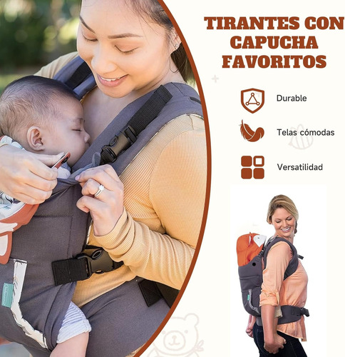 Practico Portabebé Cangurera Mochila Ajustable Portátil Bebe