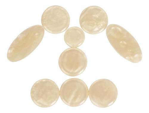 9 Piezas Saxophone Sax Teclas Botones Incrustaciones Para