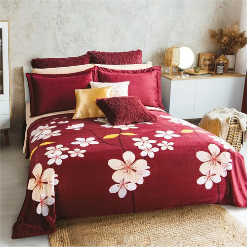 Cobertor Ligero Concord Dulce Ind/mat Ultrasuave Color Vino