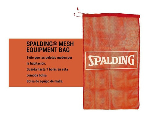 Bolsa Porta 7 Pelotas Spalding De Basketball Tela Mesh