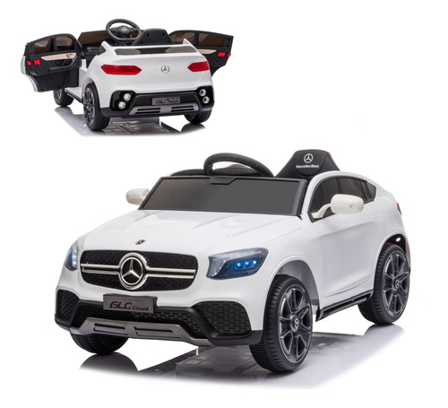 Auto A Bateria Mercedes Benz Blc Blanco De 12v De 2 Motores 