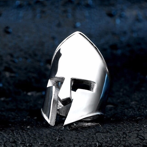 Hermoso Anillo Casco Medieval 3 En Acero Inoxidable 316l