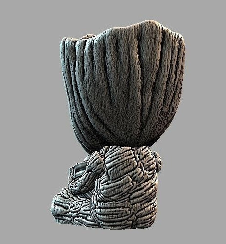 Escultura De Baby Groot Para Guardar Helado