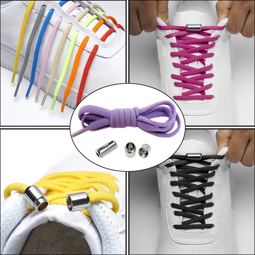 Cordones Elásticos Sin Atar, 2 Uds., Cordones Para Violeta