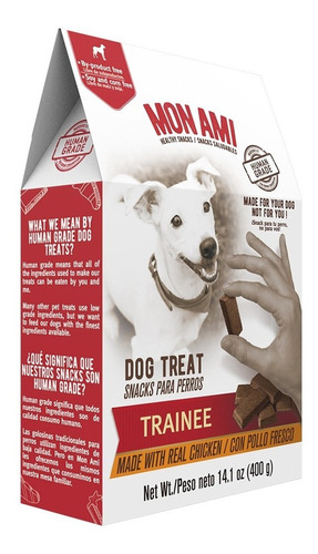 Snack saludable para perros Mon Ami Trainee sabor pollo 400g