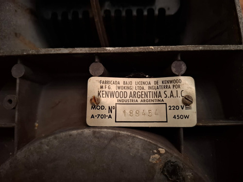 Batidora Kenwood A-701-a Funciona Se Retira En Zona Obelisco Crema 50hz (Usado)