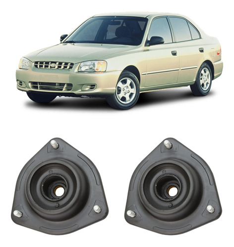 2 Coxim Do Amortecedor Dianteiro Hyundai Accent 1994 A 2001