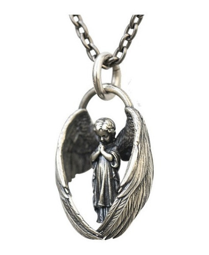 Collar Bautizo Angel De Guarda Alas Protección Amor Dios 01