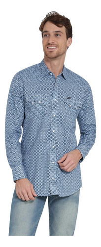 Camisa Vaquera Hombre Wrangler Slim Fit Manga Larga 4bd