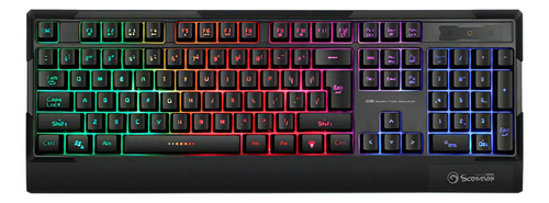 Teclado Gamer Rgb Marvo Scorpion K606 Antighosting- Tecnobox Color Del Teclado Black