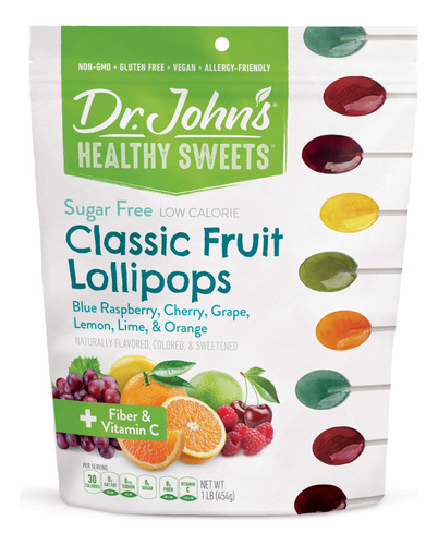 Dr. John's Healthy Sweets Paletas Ovaladas Clásicas Sin Az.