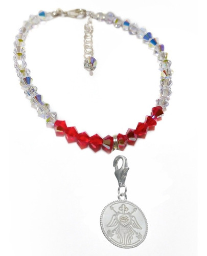 Pulsera Protección Cristal Genuino, Corazón Detente Día Amor