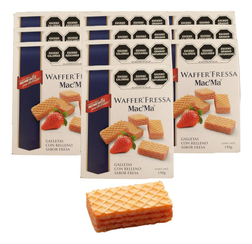 Galletas Wafer Fresa 150 G Mac Ma