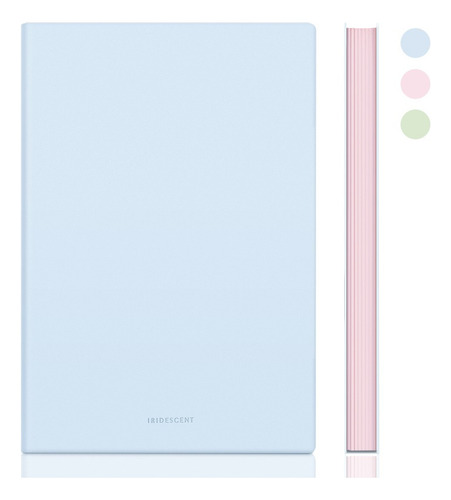 Libreta Tipo Piel Deli Cuaderno A5 Notebook Pastel 96h Color Azul Pastel