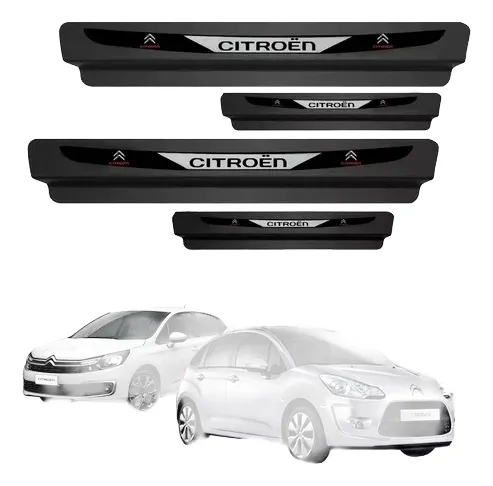 Cubre Zócalo Protector Puerta Resinado Citroen C3 C4 4 Puert