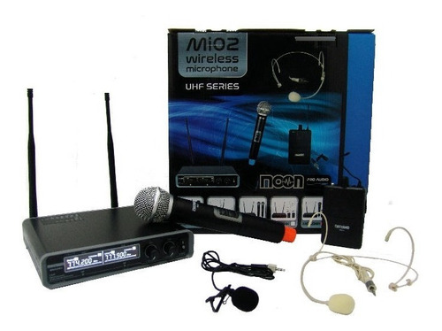 Imagen 2 de 2 de Microfono Moon Inalambrico Uhf Mano Y Vincha Corb Mi02udmh