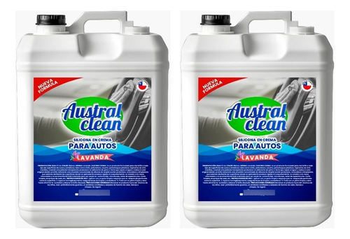 2 Siliconas Crema Emulsionada Para Auto Aroma Lavanda 5lts