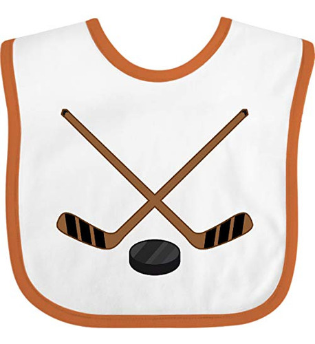 Baberos Para Bebé Inktastic Sports Hockey Sticks Baby Bib Wh