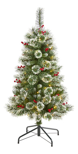 3.9 ft. Arbol De Navidad Artificial De Pino Suizo Esmerilado