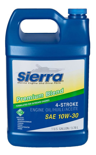 Sierra Aceite Náutico Lubricante 4t 10 W 30 Premium 3.780lts