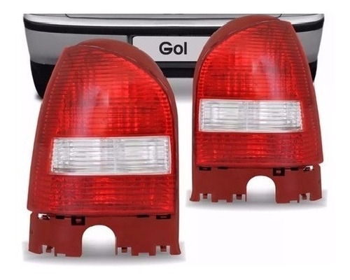 Juego Faro Trasero Vw Gol G3 Base Roja 