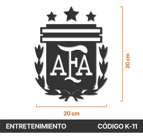 Cuadro Escudo Afa Argentina Campeon Del Mundo Tres Estrellas