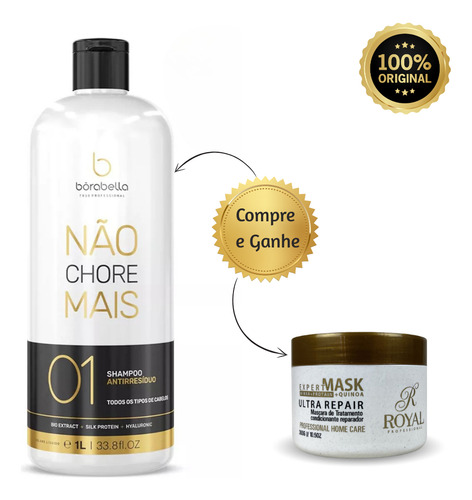 Shampoo Anti Resíduo Borabella Abre Cutículas - 1 Litro