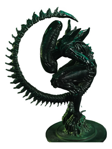 Alien Xenomorfo 1:10 Pintado A Mão Em Resina 12k