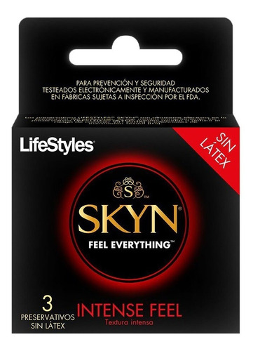 Preservativos Lifestyles Skyn Intense Feel Sin Látex X3 Best