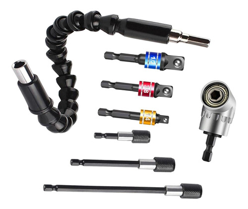 Kit De Broca De Extensión De Ángulo Flexible Para 8pcs