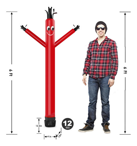 Inflable Bailarin Sky Dancer Soplador 1/15hp 6ft