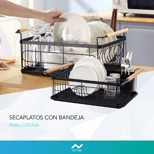 Secaplatos Nictom Ep01 Cubiertero Bandeja Escurridora Ah