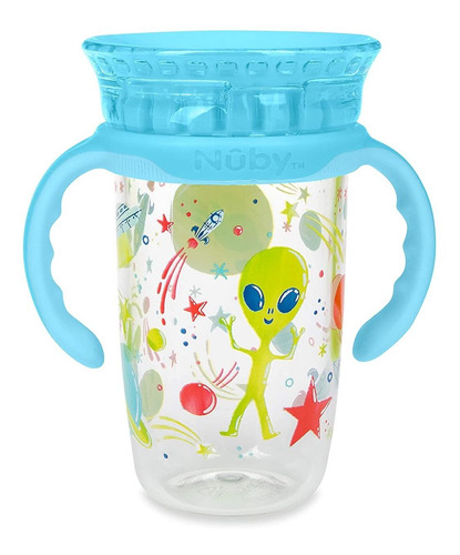 Nuby 360 Edge 2 Stage Drinking Rim Cup With Removable Handle