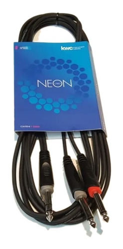 Cable Kwc 9007 Plug Stereo 6.5 A 2 Plug Mono 3 Mts.