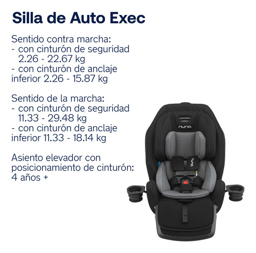 Silla Auto Convertible Nuna Exec Caviar