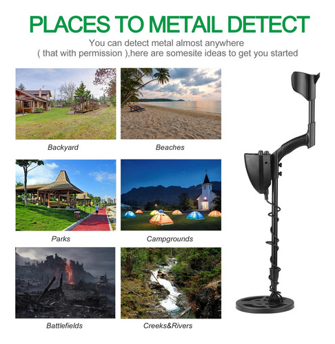 Detector De Metales Subterráneo Buscador De Oro Solo Verde