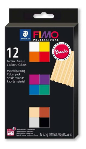 Arcilla Polimerica Fimo 12 Colores Básicos De 25grs.