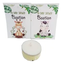 Comprar Souvenirs Baby Shower Velitas De Noche Animalitos Selva X10u