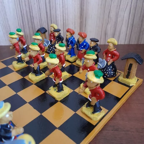 Jogo de Xadrez do Sertão - Artesanal