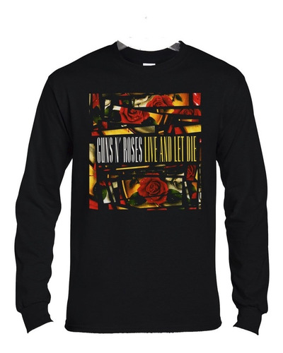 Polera Ml Guns N Roses Live And Let Die Rock Abominatron