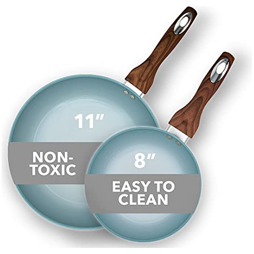 8 And 11  Frying Pan Set | Pure Aluminum Nonstick Se...