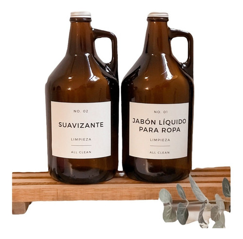 Set Botellones Growlers Con Tabla Deck Lavadero Tiendamama